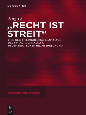 cover image of "Recht ist Streit"